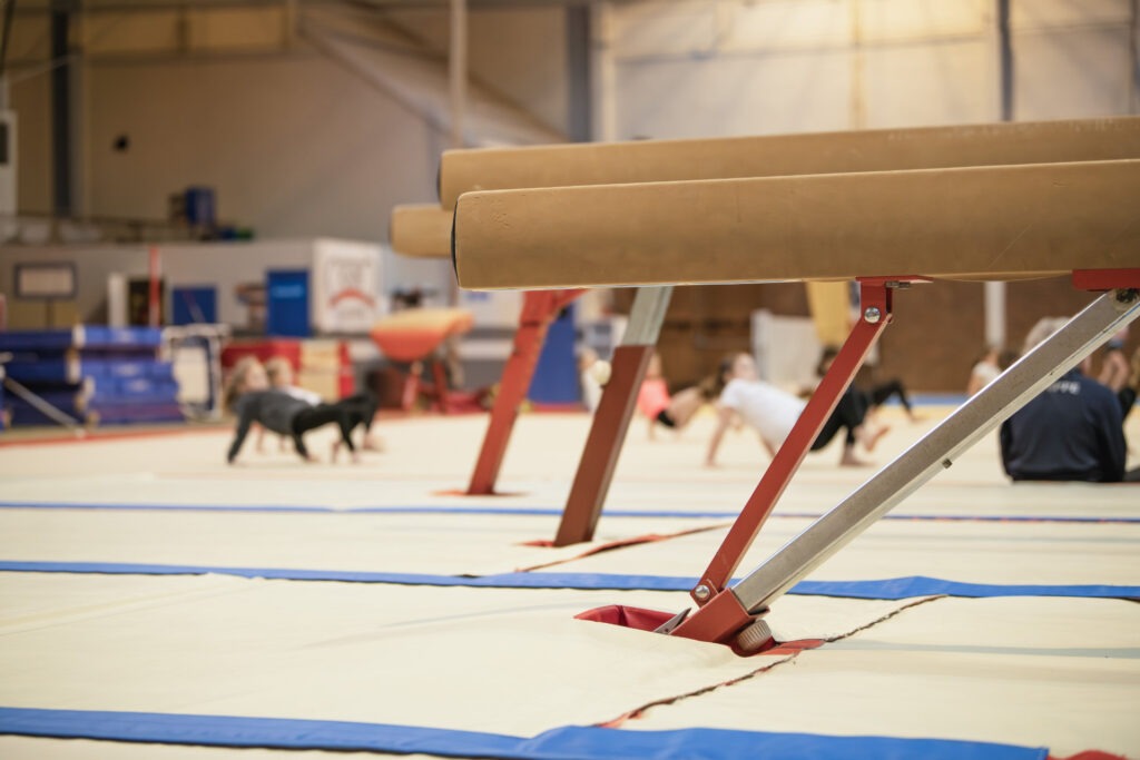 Sports equipment in the gym, Balance beam